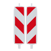 Plastic traffic panel type 60 | film RA2/B, hatched | on both sides indicating right / left | red / white